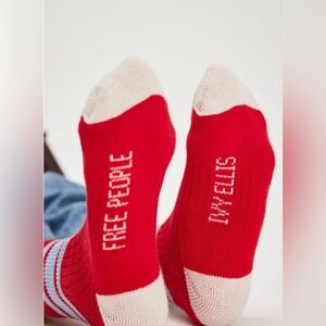 NWT Fp Ivy Ellis The FP Sicks in color Red/Cream with Blue Sky